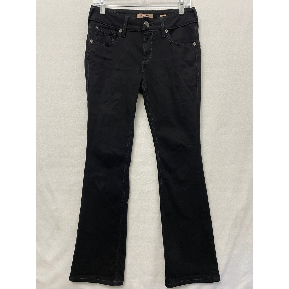 Ariat REAL Denim Perfect Rise Bootcut Jeans size 28 Black Western Rodeo Cowgirl